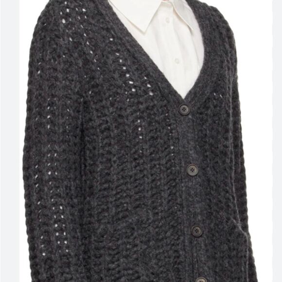 Anine Bing Kurt Alpaca and Wool-Blend Cardigan - Picture 1 of 8